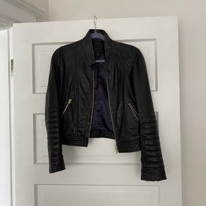 Jcrew Collection Leather Moto Jacket Size 2